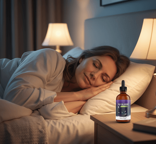 Yu Sleep bottle on a nightstand